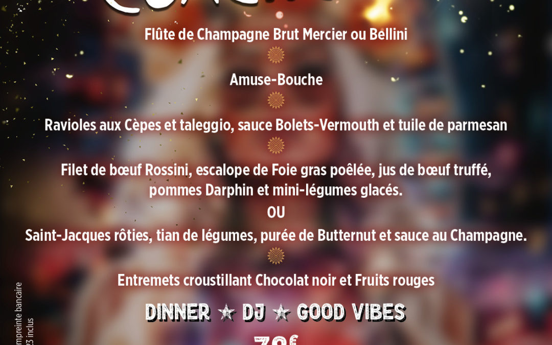 DIM.31.12 – RÉVEILLON : COACHELLA DINNER PARTY – Le Menu