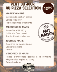 Les plats du jour à 12,90 € - Les Sales Gosses Annemasse
