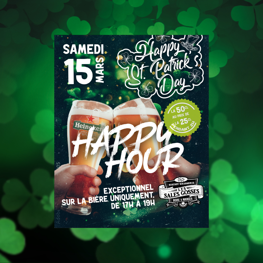 Saint-Patrick chez Les Sales Gosses : Happy Hour Spécial Bière !