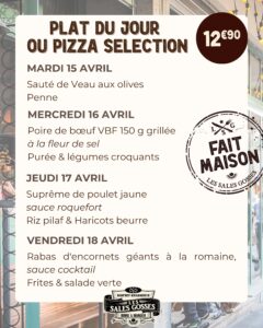 Menu de la semaine chez Les Sales Gosses – Annemasse