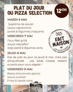 Menu de la semaine chez Les Sales Gosses – Annemasse